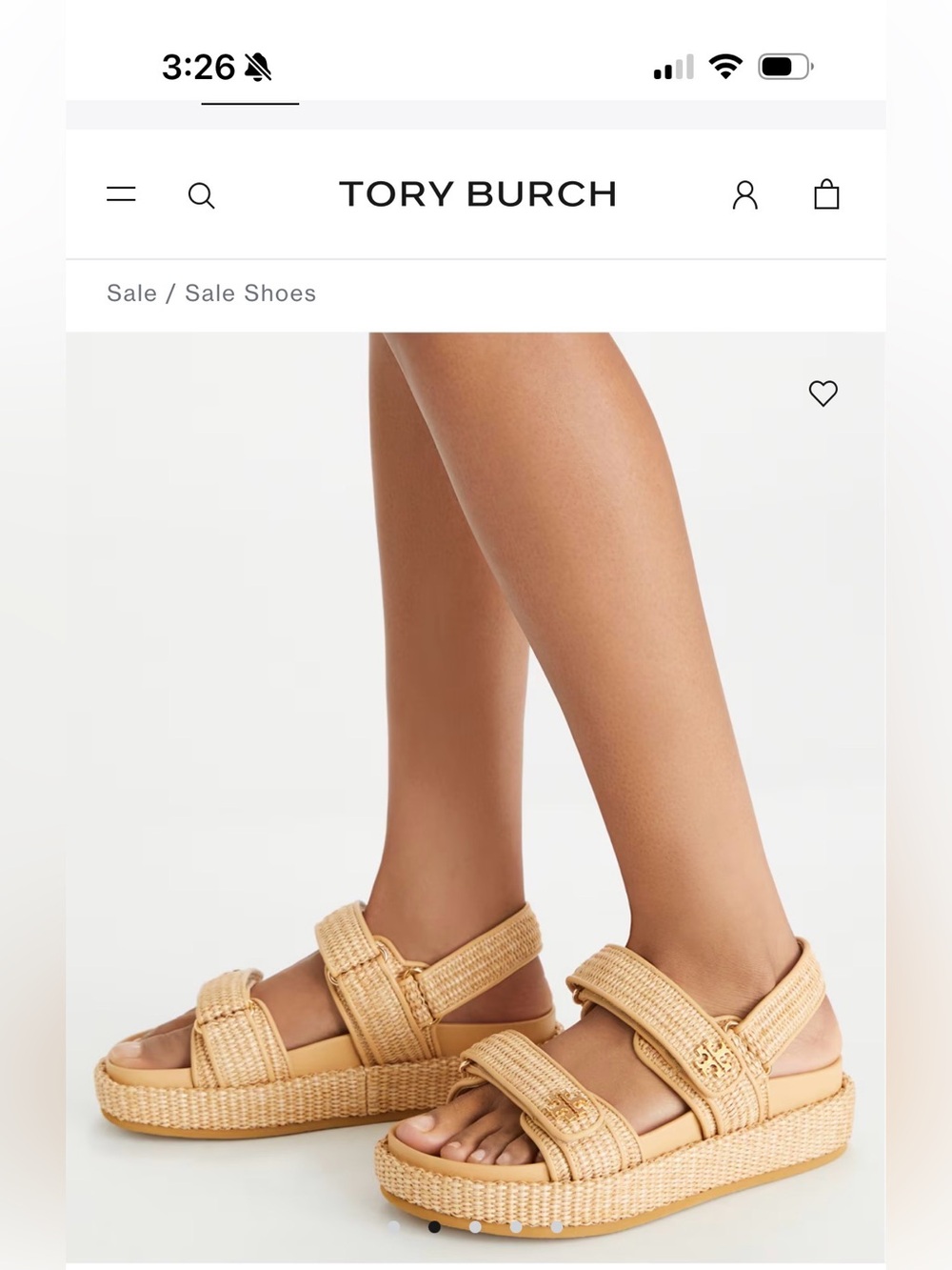 Tory Burch- Kira Sport Sandal - Tan Woven Platform- worn once - Picture 2 of 10